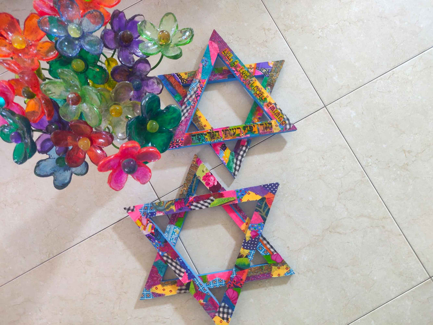 Star of David Wall Art, Magen David, Jewish Symbol Art - Symbolic Home Accent, Unique Jewish Gift, Eclectic Jewish Art, made in Israel
