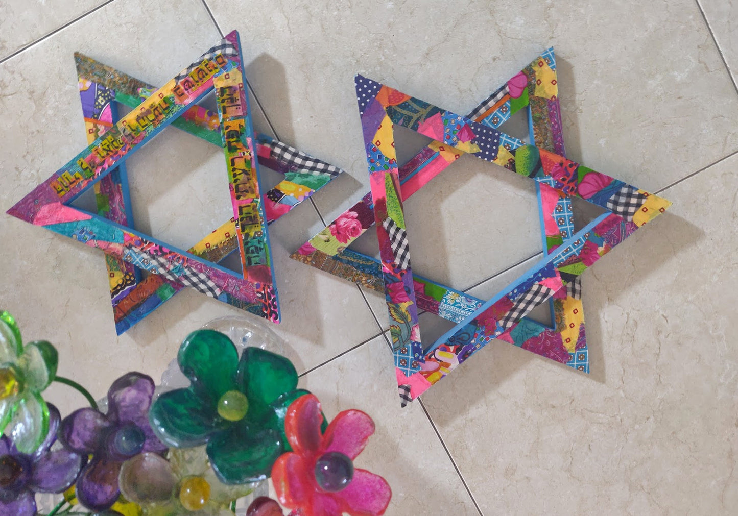 Star of David Wall Art, Magen David, Jewish Symbol Art - Symbolic Home Accent, Unique Jewish Gift, Eclectic Jewish Art, made in Israel