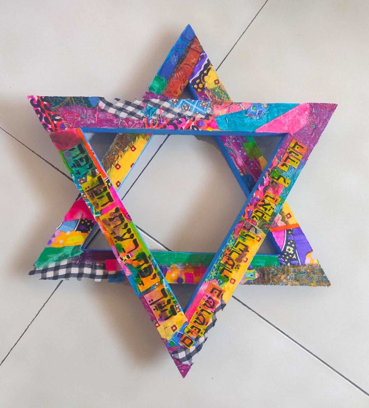 Star of David Wall Art, Magen David, Jewish Symbol Art - Symbolic Home Accent, Unique Jewish Gift, Eclectic Jewish Art, made in Israel