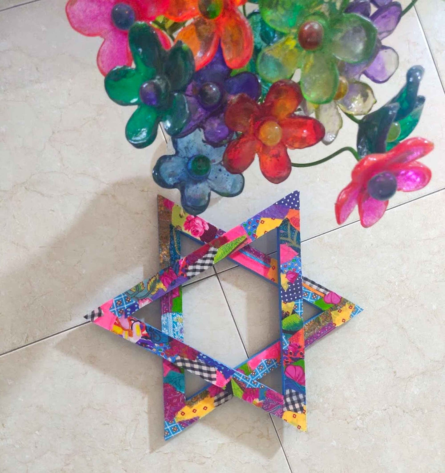 Star of David Wall Art, Magen David, Jewish Symbol Art - Symbolic Home Accent, Unique Jewish Gift, Eclectic Jewish Art, made in Israel