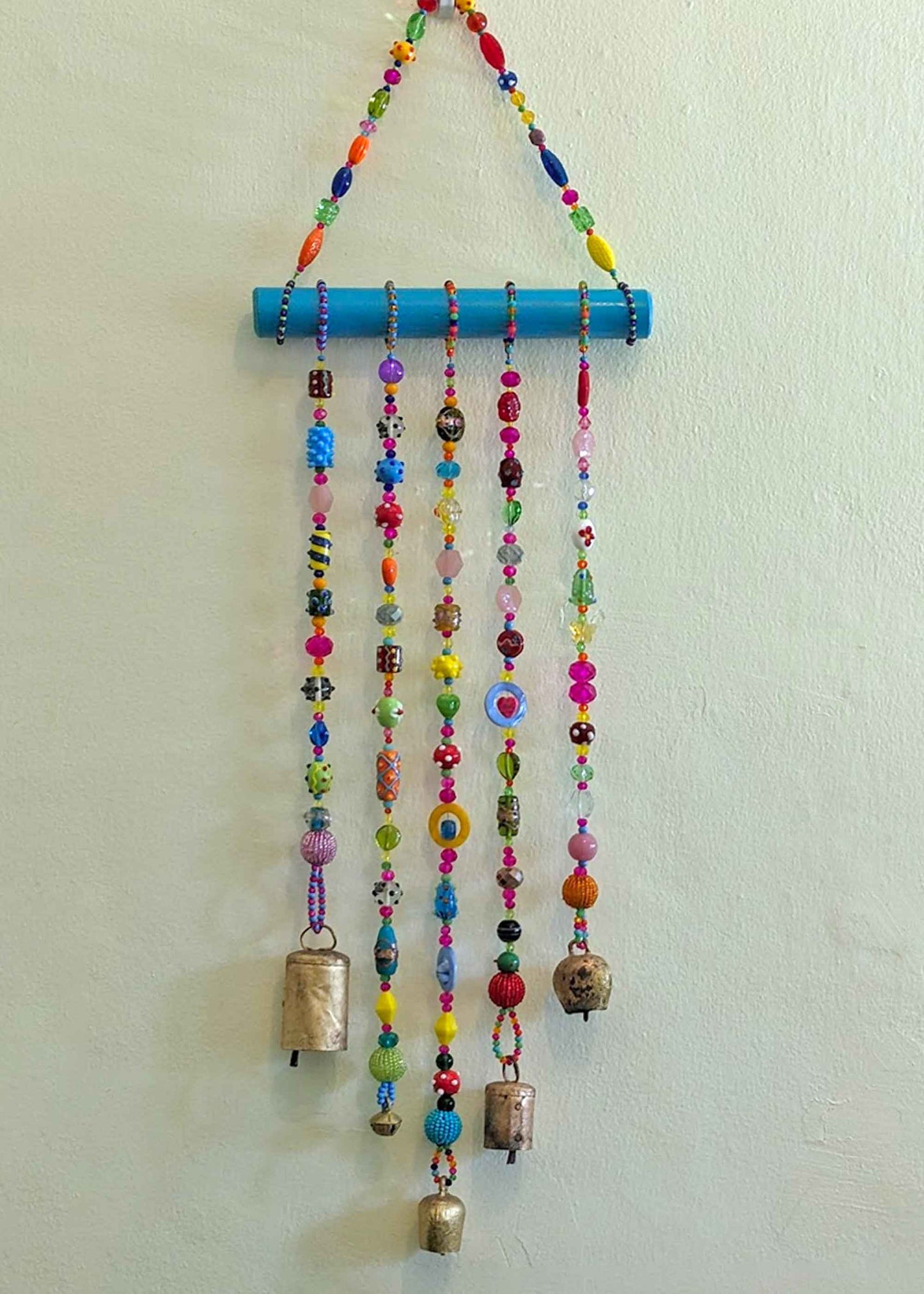 Handmade Glass Bead Mobile Suncatcher- Boho Wall Décor