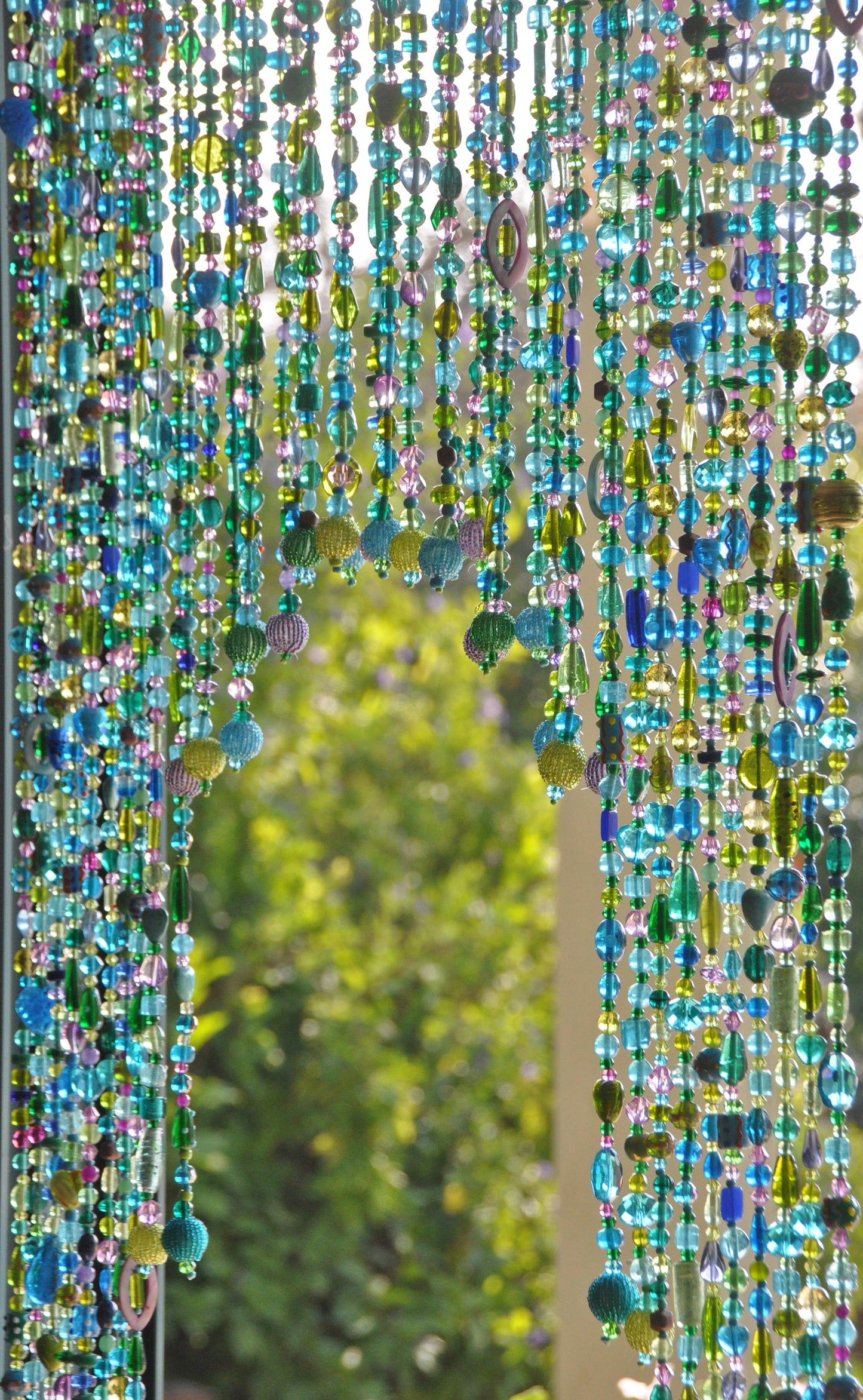 Arch-Shaped Glass-Beaded curtain for a door