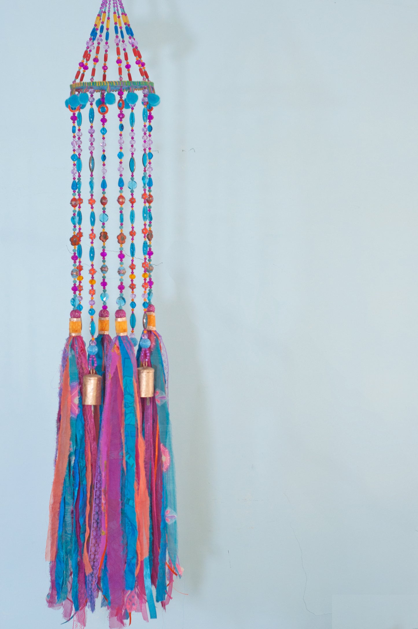 Unique Gypsy Bohemian Colorful Wind Chimes Mobile