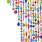 Colorful Beaded Curtain for Doorway -Handmade Boho Glass Bead Door Curtain with Lampwork Beads