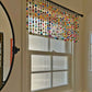bohemian glass bead curtain valance colorful handmade window decor