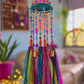 Colorful Bohemian Hanging Mobile with Glass Beads & Tassels
