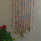 Colorful Handmade Glass Bead Mobile Suncatcher - Boho Wall Décor