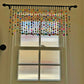 colorful rainbow beaded valance curtain handmade glass beads with brass bells