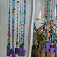 Beaded Wind Chime, with Purple Brass Bells