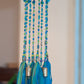 Unique Gypsy Bohemian Turquoise and green Wind Chimes Mobile