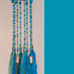 Unique Gypsy Bohemian Turquoise and green Wind Chimes Mobile