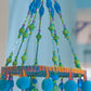 Unique Gypsy Bohemian Turquoise and green Wind Chimes Mobile