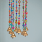 Bohemian beaded mobile with Brass bells-bohemian chic decor
