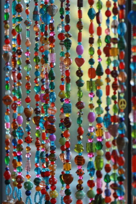 Boho happy colorful Beaded curtain
