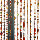 Bohemian Beaded Curtain In Shadows of Brown Amber and Gold with touches of green