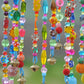 Colorful Glass-Beaded Window Valance & Chime (made to order)