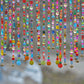 Colorful Glass-Beaded Window Valance & Chime (made to order)