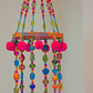Two Colorful Bohemian Wind Chime With Brass Bells (Made to Order)