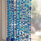 Blue,Turquoise, and Transperent Shades Beaded Curtain